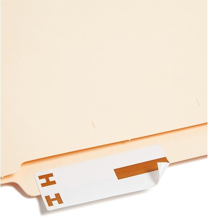 Smead AlphaZ NCC Color-Coded Label, H&U, Label Sheet, Dark Brown, 100 per Pack (67159)