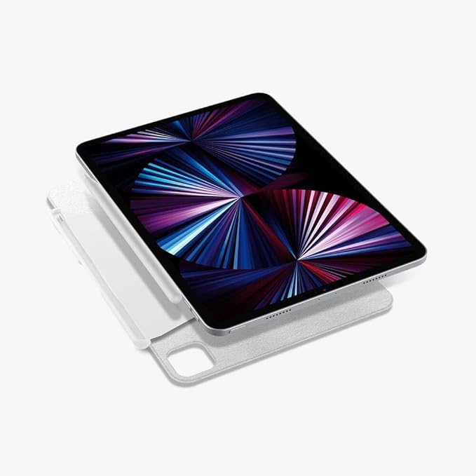 Spigen for Apple Pencil Pro Holder, 2nd Gen, Lenovo Yoga Pen, Galaxy S Pen, Compatible with Magic Keyboard, Smart Keyboard, Smart Folio, Remarkable 2 and Other Magnetic iPad Cases, White