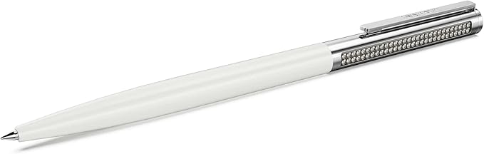 Swarovski Matrix Tennis ballpoint pen, White, Chrome plated
