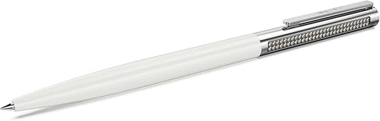 Swarovski Matrix Tennis ballpoint pen, White, Chrome plated
