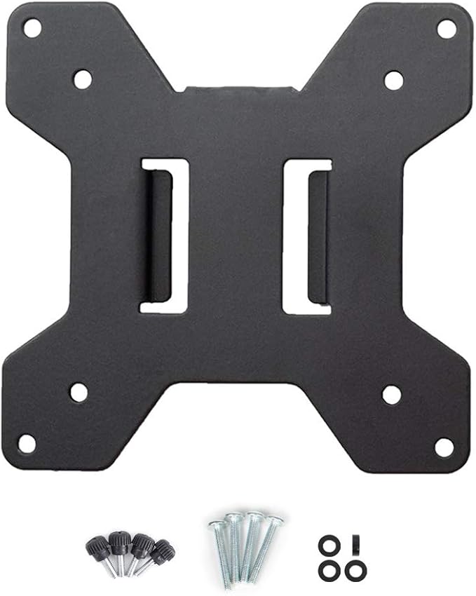 VIVO Steel VESA Compatible Plate Mounting Kit, 75x75mm and 100x100mm, Quick Release Removable VESA Bracket, Easy Computer Monitor Mounting, Hardware Included, Black, PT-SD-VA01A
