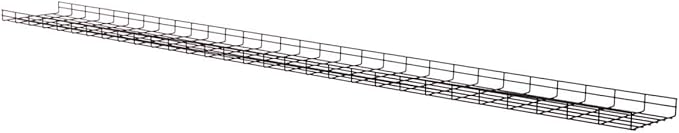 Tripp Lite Wire Mesh Cable Tray Management Organization, Ideal for Industrial & Data Centers, 2 Pack, 12 inches x 2 inches x 5 Feet / 300 x 50 x 1500 millimeters, 5-Year Warranty (SRWB12210X2STR)