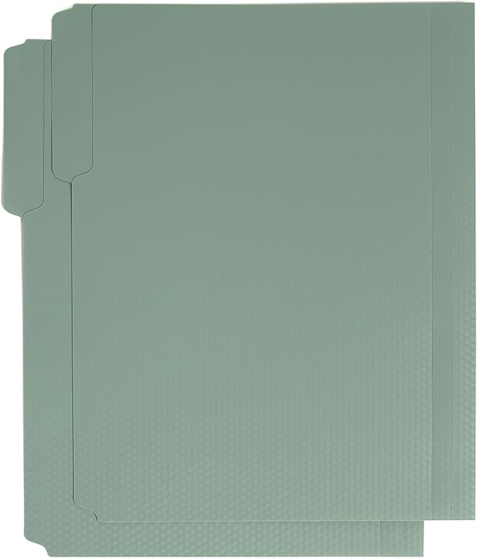 U Brands Fashion File Folders, 1/3-Cut Tabs in Assorted Positions, Letter Size, Office Supplies, 6 Count (Poly)