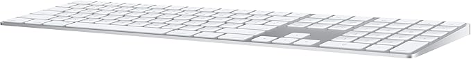 Apple Magic Keyboard with Numeric Keypad: Wireless, Bluetooth, Rechargeable. Works with Mac, iPad, or iPhone; Swiss - White