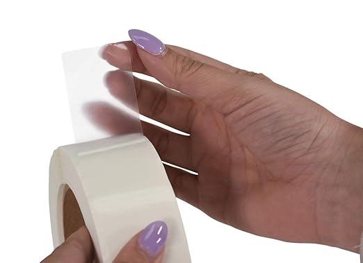 School Smart Vinyl Label Protectors, Round Corner Rectangle, 1-1/4 x 3-1/8 Inches, Clear, Pack of 500 - 1371577