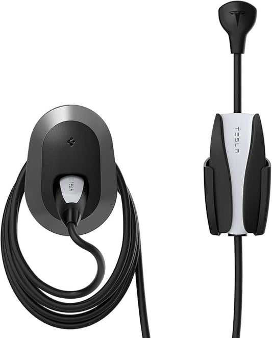 Spigen Bespoke All-in-One Cable Organizer Wall Mount Designed for All Tesla Mobile Charger Cable [Model 3/Y/X/S 2025/2024/2023/2022] - Dark Silver | Valentines Day Gift