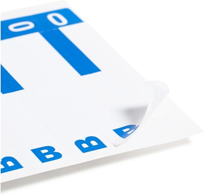 Smead AlphaZ NCC Color-Coded Label, B&O, Label Sheet, Dark Blue, 100 per Pack (67153)