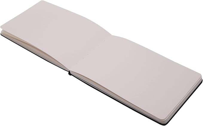 Amazon Basics Art Sketch Book for Drawing and Painting, Thick Paper, 5.25" x 8.25", 72 Sheets, Black