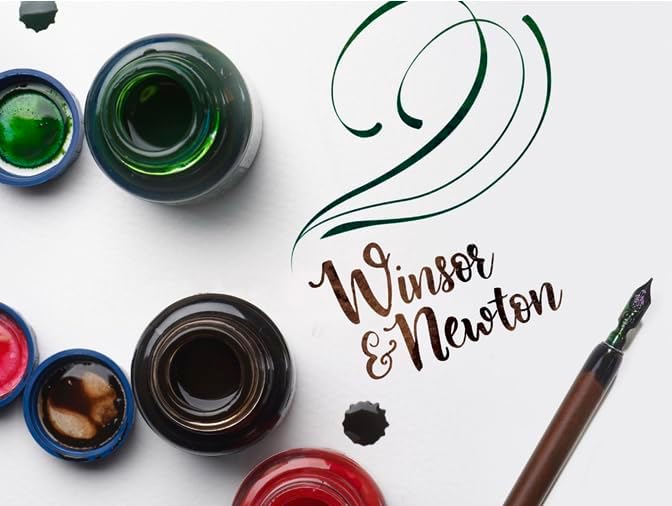 Winsor & Newton Calligraphy Ink, 30ml (1-oz) Bottle, Crimson
