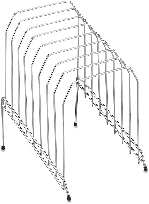 Staples Metal Incline Sorter, Chrome, 2‑Pack – Desktop File & Mail Organizer for Office Paper