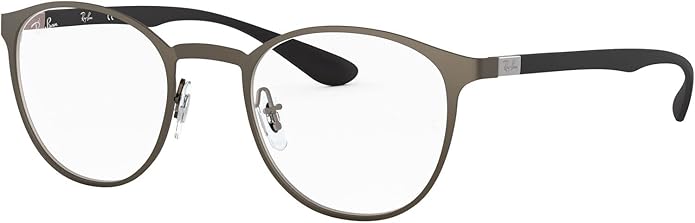 Ray-Ban Unisex Rx6355 Round Prescription Eyeglass Frames