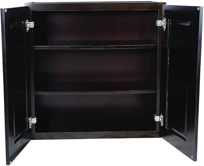 Design House Brookings Shaker Unassembled Wall Kitchen Cabinet W2736, 27 W x 12 D x 36 H, Brown, Solid Wood, Design House, 543058