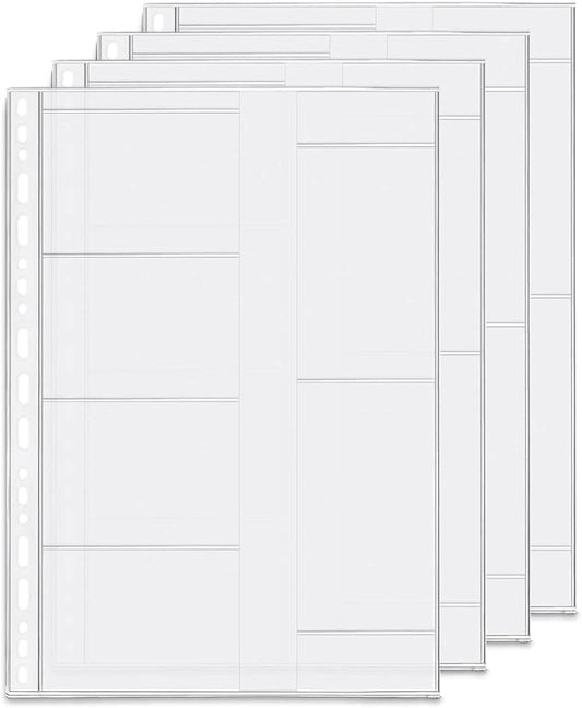 4 Pack B5 Binder Name Card Organizer - Waterproof 19 Holes Business Card Holder for Personal Organiser