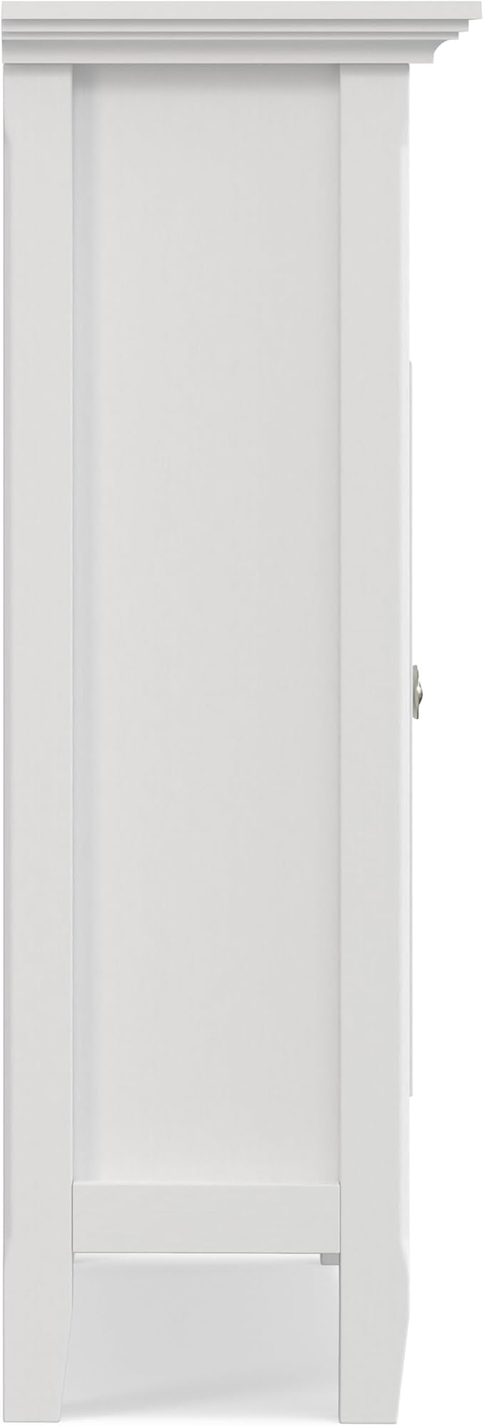 SIMPLIHOME Amherst 36-inch Wide Transitional-Style Storage Cabinet in White with Drawers and Adjustable Shelves for Entryway or Living Room