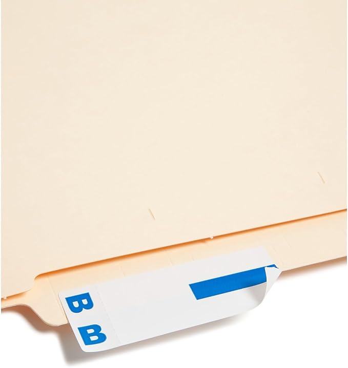 Smead AlphaZ NCC Color-Coded Label, B&O, Label Sheet, Dark Blue, 100 per Pack (67153)