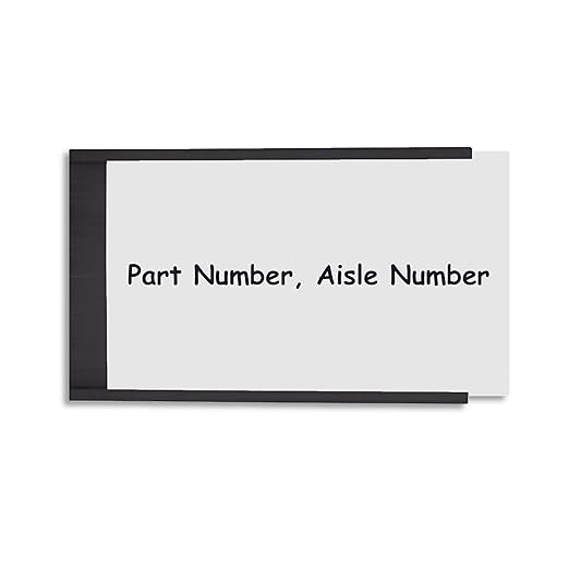 Master Magnetics Heavy-Duty Magnetic Labels - Magnetic Label Holders for a Metal File Cabinet, Shelf, Whiteboard - Fits Signs and Tags - 5" L x 3" H - Includes 35 Perforated Cards - 25-Pack