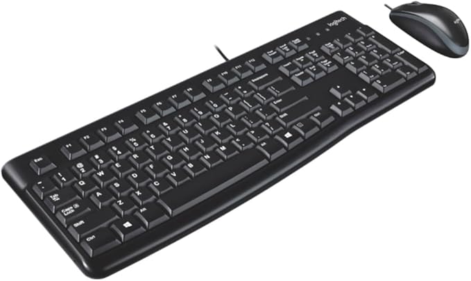 Logitech MK120 Wired Desktop Set Keyboard/Mouse USB Black LOG920002565