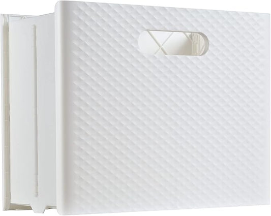 Pendaflex Mobile File Box with Handles, Easy Set Up, Collapse Down and Store Away, 13"W x 10"H x 6.5"D, Holds Letter Size Files, White (126119)