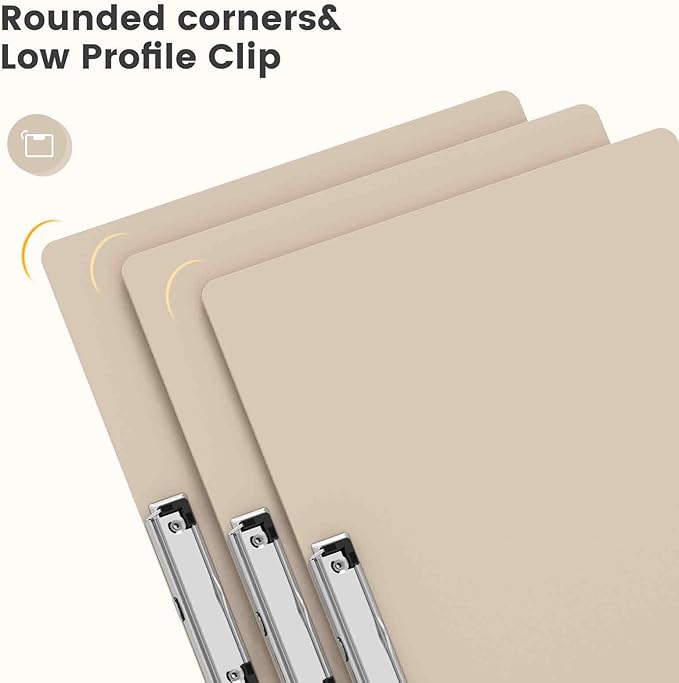 Extra Large 11x17 Clipboards, Plastic Khaki Drawing Boards, Horizontal Clip Board, Landscape Layout. Suitable for Watercolor, Sketching, Painting. Art & Drafting Supply