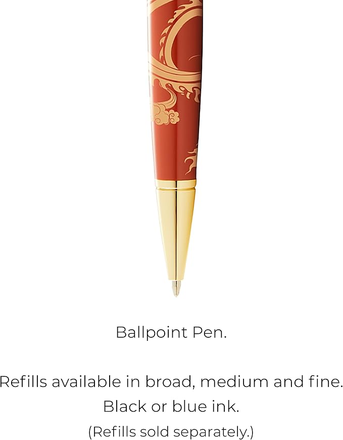 Cross Bailey Light 2024 Year of the Dragon Polished Amber Resin and Gold Tone Ballpoint Pen with Pad Printing