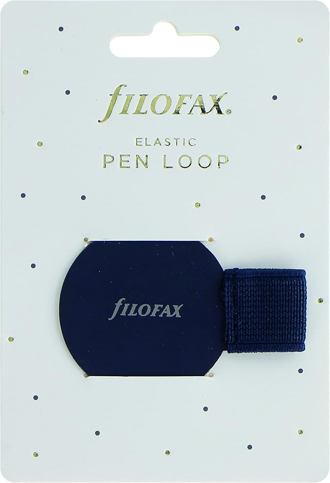 Filofax Refillable Notebook Accessory, Elastic Pen Loop, Self-Adhesive, Charcoal (B132782)