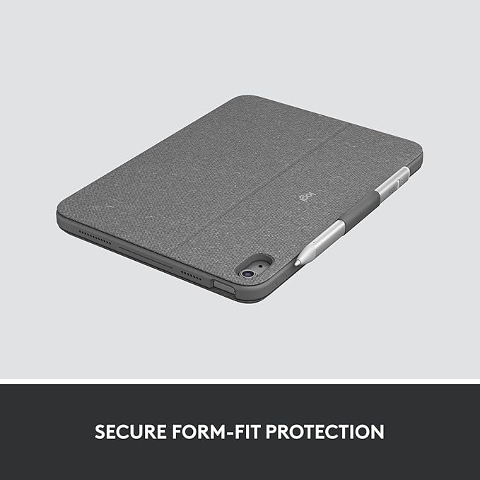 Logitech Combo Touch, Detachable iPad Keyboard Case (10th gen and A16) with Large Precision Trackpad, Full-Size Backlit Keyboard - Oxford Gray (Renewed)