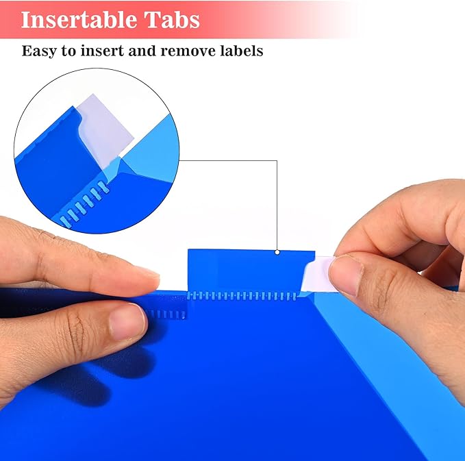 Binder Index Dividers with Tabs, 96 Count 3 Ring Binder Dividers with Pockets, 8 Tab Dividers for 3 Ring Binder, Plastic Sheet Protectors for US Letter Size, 8 Color Tab Dividers,12 Packs