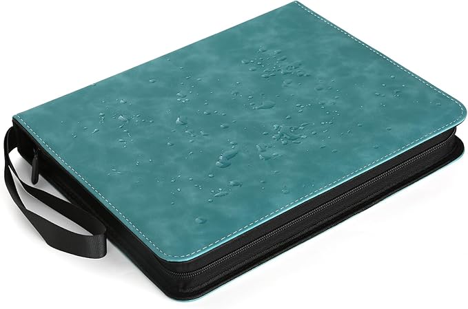 720 Card Binder, Premium Trading Card Binder, 9 Pocket Double Sided Pocket PU Card Collection Binder, Collector Card Album, Card Folder for MTG, TCG, Sports Cards, Game Cards (Lake Blue)