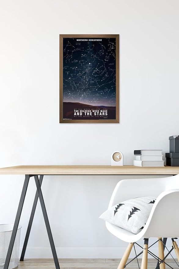 The Stars Wall Poster, 22.4L" x 14.7W", Bronze Framed Version
