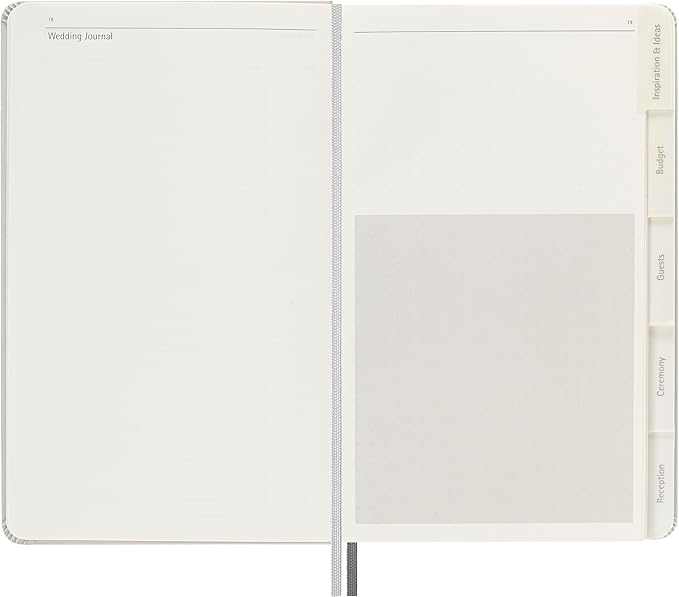 Moleskine Passion Journal, Wedding, Hard Cover, Large (5" x 8.25") Pearl Grey, 400 Pages