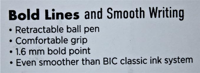 Bic Vlgbp41-Blk Black Velocity Bold Ball Pen 4 Count