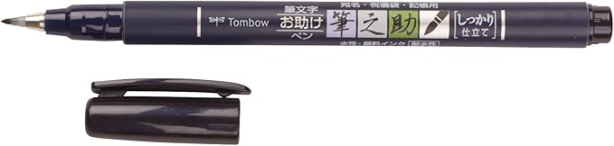 Tombow 82038 Fudenosuke Brush Pen, Soft and Hard Tip Fudenosuke Brush Pen for Calligraphy and Art Drawings