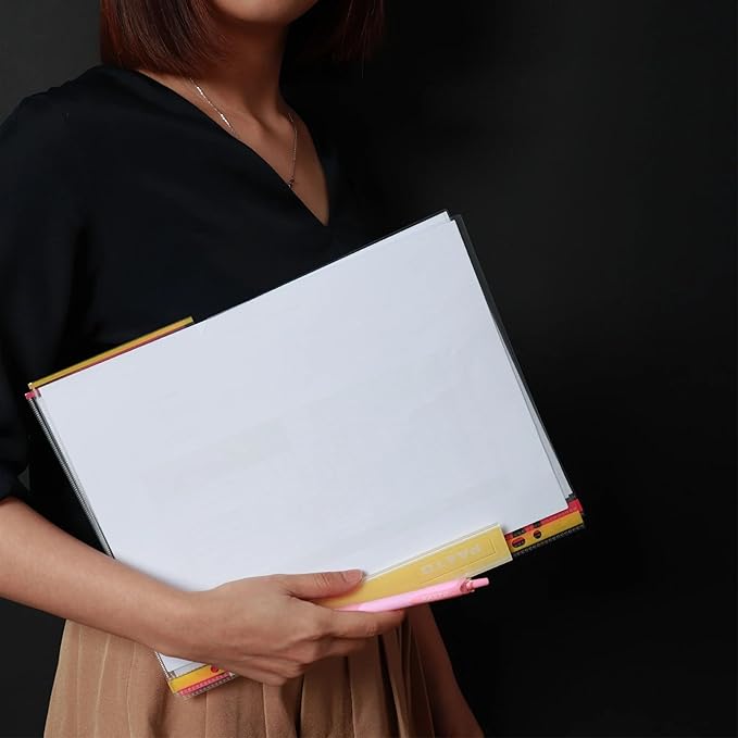 48 Pack, Color Edges Plastic Sheet Protectors 8.5"x11", Premium Heavy Duty, Top & Side Loading, Page Protectors Sheet Reinforced 11-Hole Fit for 2/3/4 Ring Binder