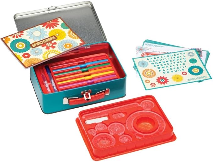 Spirograph Lunchbox Set –Arts and Crafts, Kids Toys, Art Supplies, Craft Supplies, Drawing Kit, Spiral Art, Classic Gear Design Kit, Case, Pens, Design Sheet Included, Ages 8+