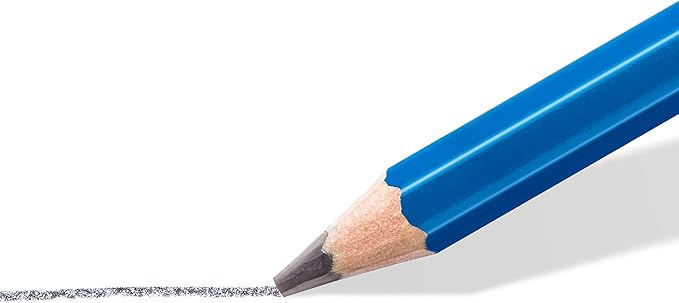 STAEDTLER Mars Lumograph 6B Graphite Art Drawing Pencil, Soft, Break-Resistant Bonded Lead, 12 Pack, 100-6B, Grey