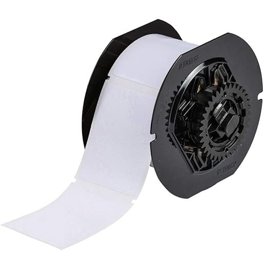 Brady B30-241-595-BLNKWT 2.25" Height x 3" Width, B-595 Indoor/Outdoor Vinyl, White BBP31 Pre-Printed Pre-Cut Labels Tape with Sign Headers, 300 per Roll