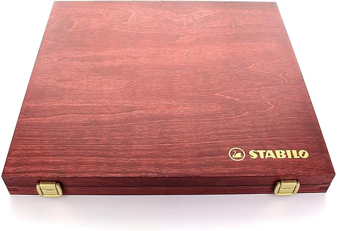 STABILO Chalk-Pastel Artist Colored Pencil CarbOthello Wooden Box of 60, Eraser, Sharpener, Blender - Watercolor Effects