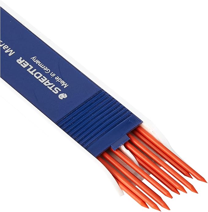 Staedtler Mars Lumochrome 204-4 Colour Drawing Refill Orange 2 mm for Lead Pencils