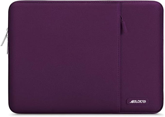 MOSISO Laptop Case 13 inch, 13 inch Laptop Sleeve Compatible with MacBook Air M4 M3 M2 M1 2025-2018 / Pro M2 M1 2025-2016, Polyester Vertical Computer Sleeve Bag with Pocket, Magenta Purple