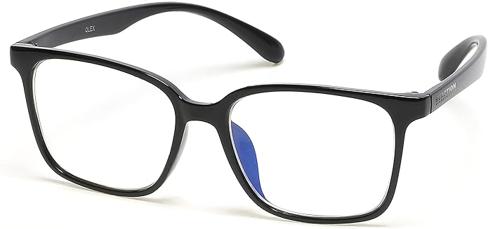 Kenneth Cole REACTION unisex adult Kc1503-b Blue Light Blocking Eyewear Frames, Shiny Black, 52mm US