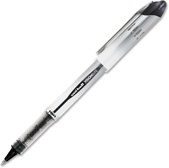 uni-ball Vision Elite Rollerball Pens Bold Point, 0.8mm, Black, 12 Pack