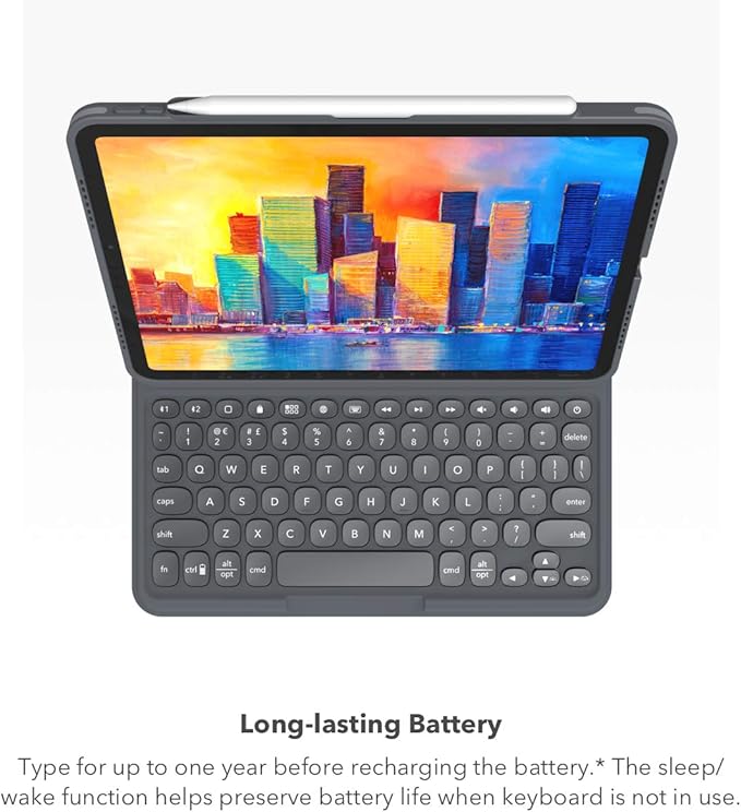 ZAGG Pro Keys Detachable Case & Wireless Keyboard for Apple iPad 10.2" (Gen 9, 8, 7) - Bluetooth Pairing, Backlit Laptop-Style Keys, Apple Pencil Holder, 6.6ft Drop Protection, Black
