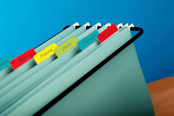 Post-it Tabs, 2 in Angled Solid, Assorted Primary Colors, 6 Tabs/Color, 4 Colors, 24 Tabs/Pack (686A-ALYR) (Pack of 2)