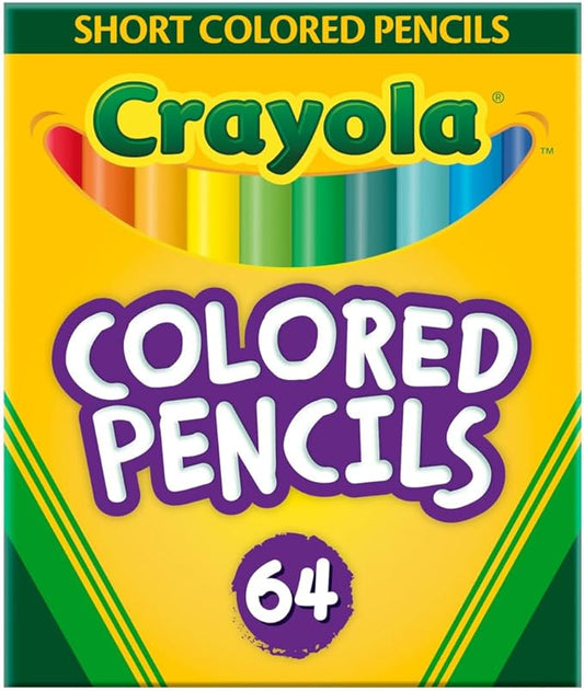 Crayola Mini Colored Pencils (Colors may vary), Coloring Supplies for Kids, 64 Count, Gift