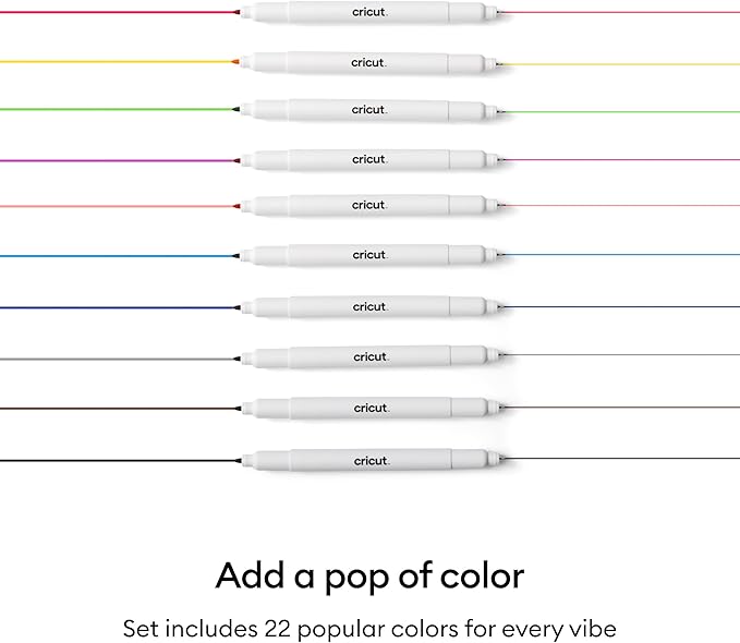 Cricut® Joy™ Dual-Sided Markers, Ultimate Set (22 ct) - 1.0mm Marker Tip + 0.4mm Fine Point Pen Tip - For use with Joy & Joy Xtra Machines
