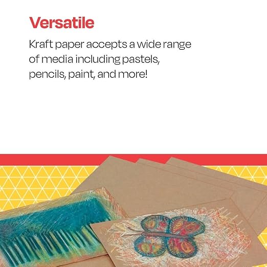 School Smart Kraft Paper Sheets, 60 lbs, 9 x 12 Inches, Brown, Pack of 100