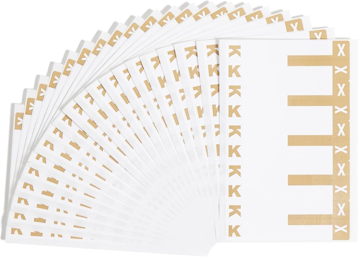 Smead AlphaZ NCC Color-Coded Label, K&X, Label Sheet, Light Brown, 100 Labels per Pack (67162)