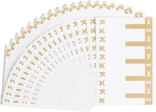 Smead AlphaZ NCC Color-Coded Label, K&X, Label Sheet, Light Brown, 100 Labels per Pack (67162)