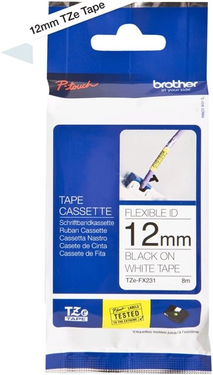 Brother TZE-FX231 Labels Black