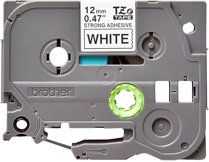 Brother Genuine P-Touch TZE-S231 Label Tape, 1/2" (0.47") Extra Strength Adhesive Laminated P-touch Tape, Black on White, Laminated for Indoor, Outdoor Use,Water Resistant, 26.2 Feet (8M),Single-Pack